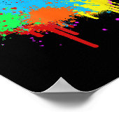Hübscher Paint-Spritzer-Malvorgang Abstrakter Art Poster (Ecke)