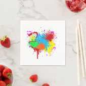 Hübscher Paint-Spritzer-Malvorgang Abstrakter Art Serviette (Beispiel)