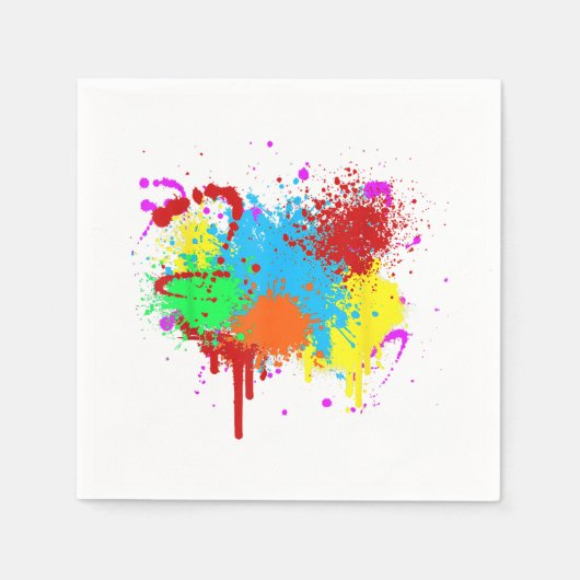 Hübscher Paint-Spritzer-Malvorgang Abstrakter Art Serviette (Vorderseite)
