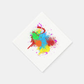Hübscher Paint-Spritzer-Malvorgang Abstrakter Art Serviette (Ecke)