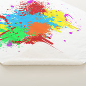 Hübscher Paint-Spritzer-Malvorgang Abstrakter Art Sherpadecke (3/4)
