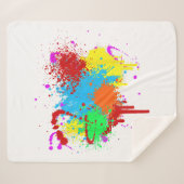 Hübscher Paint-Spritzer-Malvorgang Abstrakter Art Sherpadecke (Vorderseite (Horizontal))