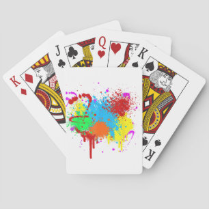 Hübscher Paint-Spritzer-Malvorgang Abstrakter Art Spielkarten