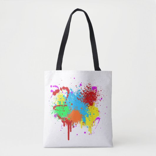 Hübscher Paint-Spritzer-Malvorgang Abstrakter Art Tasche (Vorderseite)