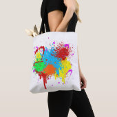 Hübscher Paint-Spritzer-Malvorgang Abstrakter Art Tasche (Von Nahem)