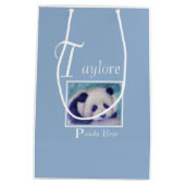 Hübscher Panda-Bär Mittlere Geschenktüte (Rückseite)