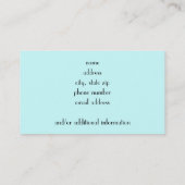 Hübscher Pansy Visitenkarte (Rückseite)