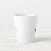 Hübscher Pariser Text & Eiffelturm Latte Kaffeemas Milchtasse (Vorderseite)