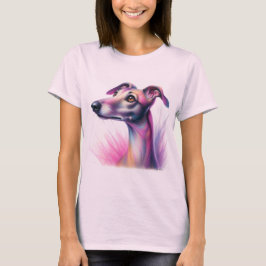 Hübscher Pastel Greyhound Hund T-Shirt