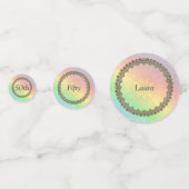 Hübscher Pastel Rainbow 50. Geburtstag Konfetti (Vorderseiten)