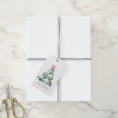 Hübscher, pastelfarbener Weihnachtsbaum mit rosa B Geschenkanhänger (Mit Garn)