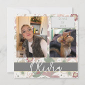 Hübscher Pastell-Abschluss Einladung (Rückseite)