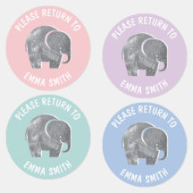 Hübscher Pastell Elephant Kinder Personalisierte K