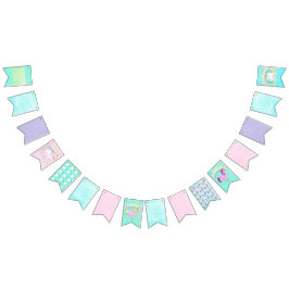 Hübscher Pastell farbige Wimpelkette
