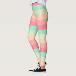 Hübscher Pastell Striped Leggings