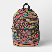 Hübscher, pastellfarbener Regenbogen Bedruckter Rucksack (Vorderseite)