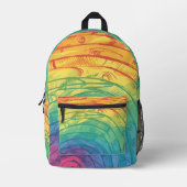 Hübscher, pastellfarbener Regenbogen Bedruckter Rucksack (Vorderseite)