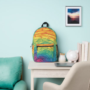 Hübscher, pastellfarbener Regenbogen Bedruckter Rucksack
