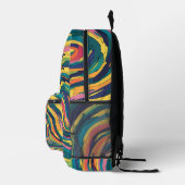 Hübscher, pastellfarbener Regenbogen Bedruckter Rucksack (Rechts)