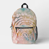 Hübscher, pastellfarbener Regenbogen Bedruckter Rucksack (Vorderseite)