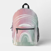 Hübscher, pastellfarbener Regenbogen Bedruckter Rucksack (Vorderseite)