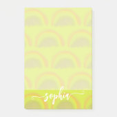 Hübscher pastellfarbener Regenbogenname personalis Post-it Klebezettel (Vorderseite)