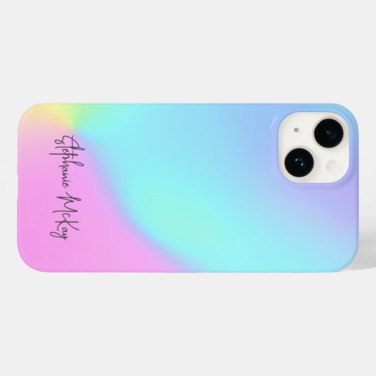 Hübscher Pastellverlauf personalisiert Case-Mate iPhone Hülle (Rückseite (Horizontal))