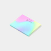Hübscher Pastellverlauf personalisiert Post-it Klebezettel (angewinkelt)