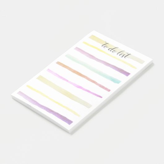 hübscher Pastellwatercolor gemalter Entwurf Post-it Klebezettel (angewinkelt)