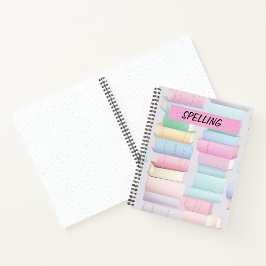 HÜBSCHER PASTELSTACK DER SCHULABÜCHER NOTIZBLOCK (Innenseite)