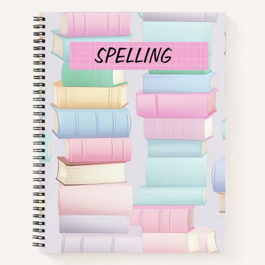 HÜBSCHER PASTELSTACK DER SCHULABÜCHER NOTIZBLOCK (Vorderseite)