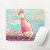 Hübscher Peachy und Aqua Blue Duck Art Mouse Pad Mousepad (Mit Mouse)