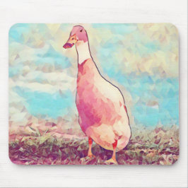 Hübscher Peachy und Aqua Blue Duck Art Mouse Pad Mousepad
