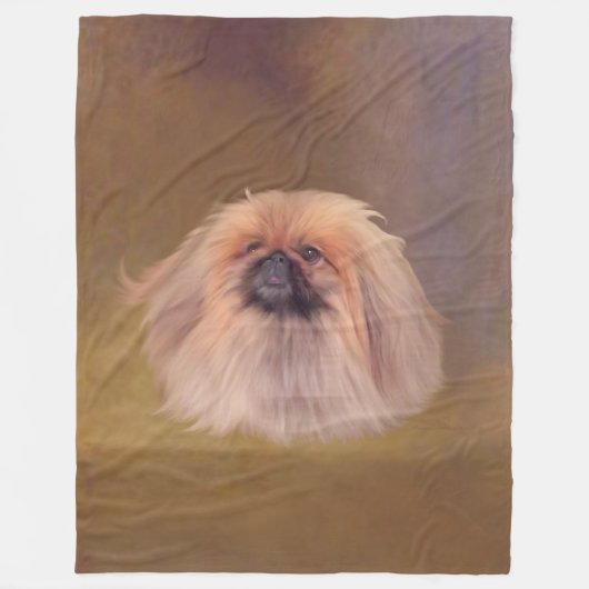 Hübscher Pekingese Fleecedecke (Vorderseite)