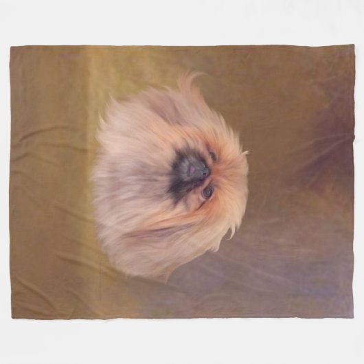 Hübscher Pekingese Fleecedecke (Vorderseite (Horizontal))