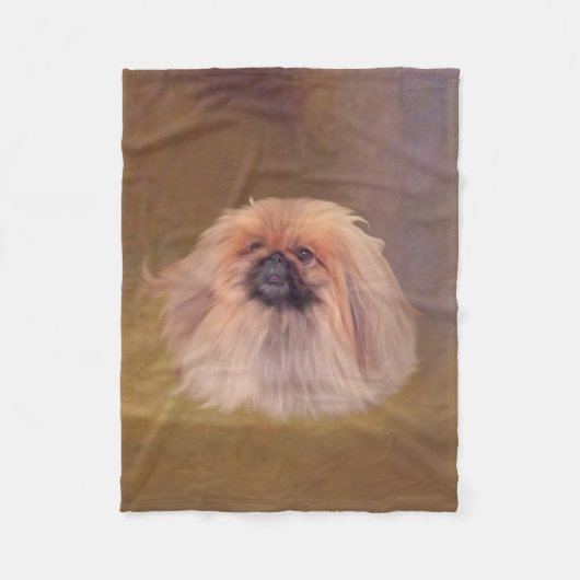Hübscher Pekingese Fleecedecke (Vorderseite)