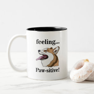 Hübscher Pembroke Welsh Corgi Hund Zweifarbige Tasse