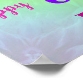 Hübscher personalisierter 80. Geburtstagsname Poster (Ecke)