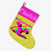 HÜBSCHER PERSONALISIERTER CHEERLEADER CHRISTMAS ST GROßER WEIHNACHTSSTRUMPF (Vorderansicht (hängend))