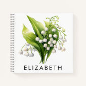 Hübscher Personalisierter Geburtstag Monat Blume I Notizblock (Vorderseite)