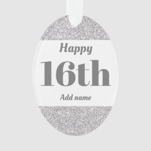 Hübscher personalisierter Geburtstagsgeschenk 16. Ornament