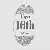 Hübscher personalisierter Geburtstagsgeschenk 16. Ornament (Vorderseite)