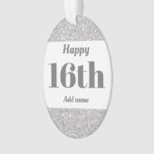 Hübscher personalisierter Geburtstagsgeschenk 16. Ornament (Vorderseite)