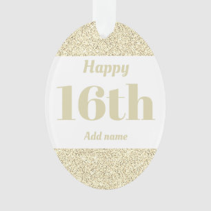 Hübscher personalisierter Geburtstagsgeschenk 16. Ornament