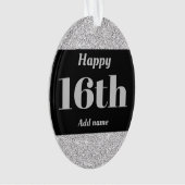 Hübscher personalisierter Geburtstagsgeschenk 16. Ornament (Vorderseite)