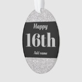 Hübscher personalisierter Geburtstagsgeschenk 16. Ornament (Vorderseite)