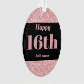 Hübscher personalisierter Geburtstagsgeschenk 16. Ornament (Vorderseite)