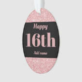 Hübscher personalisierter Geburtstagsgeschenk 16. Ornament (Vorderseite)
