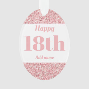 Hübscher personalisierter Geburtstagsgeschenk 18. Ornament