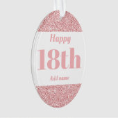 Hübscher personalisierter Geburtstagsgeschenk 18. Ornament (Vorderseite)